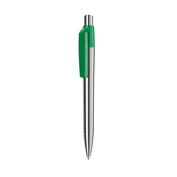 Chrome finish ballpoint pen with solid color clip, glossy finish and... from ASI 68507 The Magnet Group / Castelli