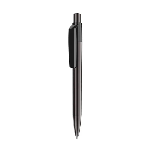 Ballpoint pen with push button, titanium finish metal barrel, black ink... from ASI 68507 The Magnet Group / Castelli