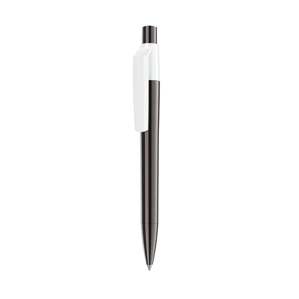 Ballpoint pen with push button, titanium finish metal barrel, black ink... from ASI 68507 The Magnet Group / Castelli