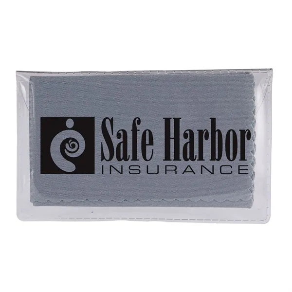 6.75" x 6" microfiber cleaning cloth with carrying pouch.... from ASI 68507 The Magnet Group / Innovations by Magnet™