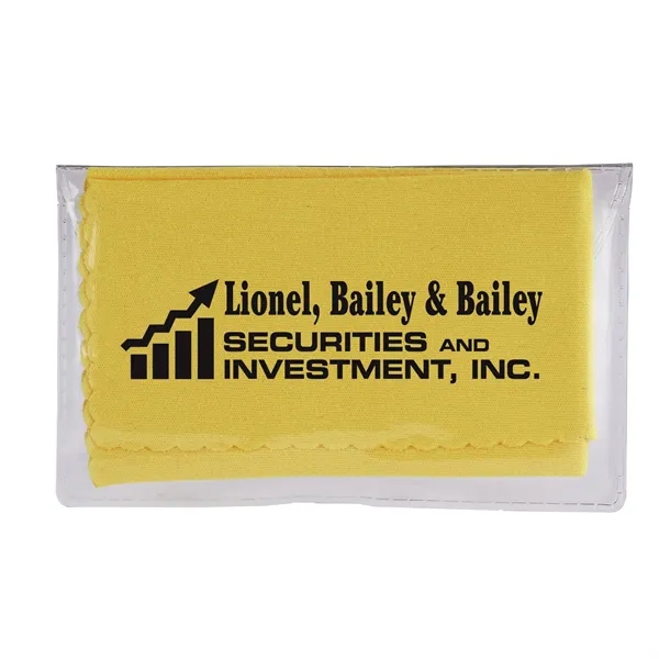 6.75" x 6" microfiber cleaning cloth with carrying pouch.... from ASI 68507 The Magnet Group / Innovations by Magnet™