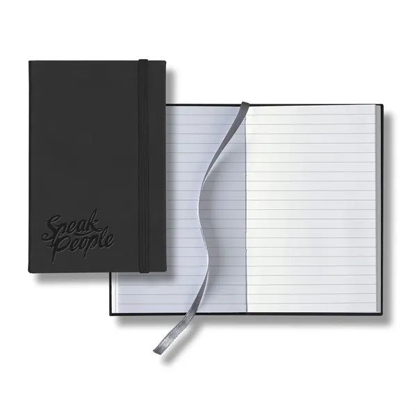 Pocket sized journal with 160 gray ruled ivory pages, silver ribbon... from ASI 68507 The Magnet Group / Castelli