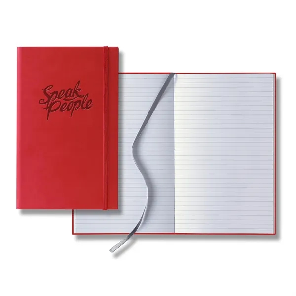 Journal with smooth-soft cover, elastic band closure, 192 white pages with... from ASI 68507 The Magnet Group / Castelli