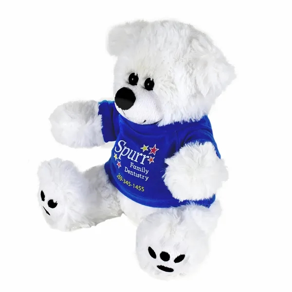Stuffed teddy bear with embroidered paws and t-shirt.... from ASI 68507 The Magnet Group / Perfect Line