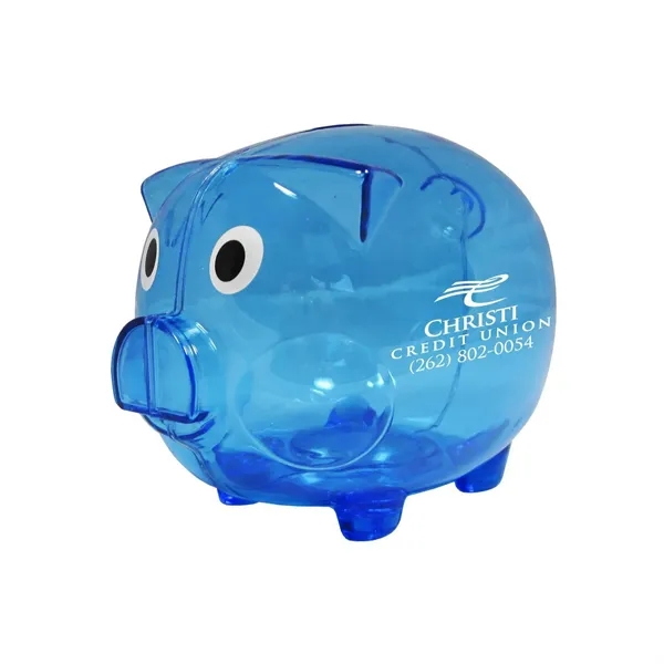 Piggy bank with plastic body and handy twist lock plug.... from ASI 68507 The Magnet Group / Perfect Line