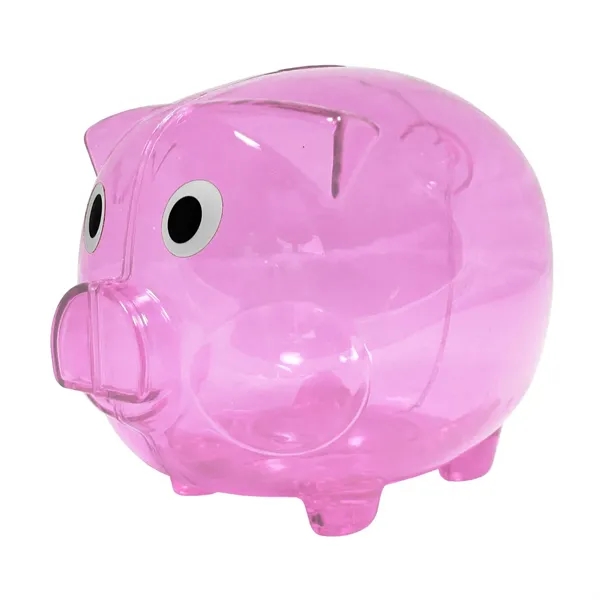 Piggy bank with plastic body and handy twist lock plug.... from ASI 68507 The Magnet Group / Perfect Line