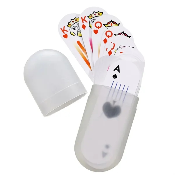 Small deck of cards inside an oval shaped plastic holder.... from ASI 68507 The Magnet Group / Perfect Line