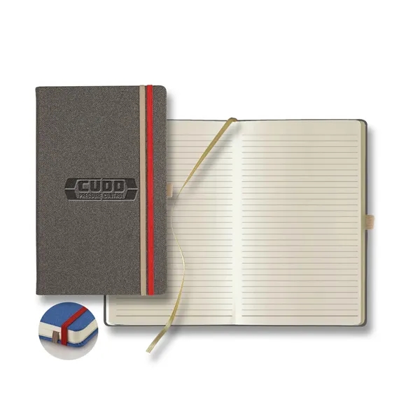 Journal with two elastic bands, pen loop, back pocket, gold ribbon... from ASI 68507 The Magnet Group / Castelli