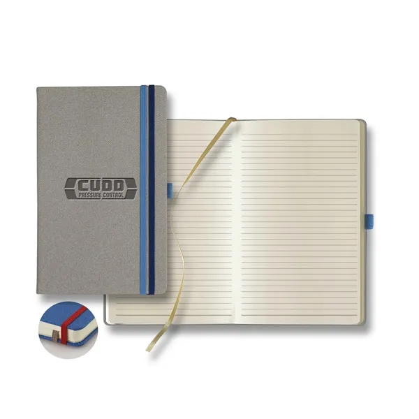 Journal with two elastic bands, pen loop, back pocket, gold ribbon... from ASI 68507 The Magnet Group / Castelli