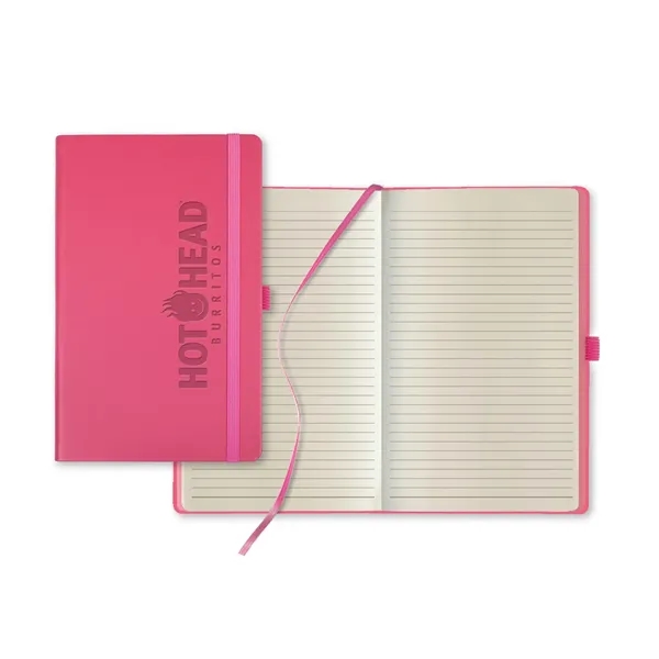 5 1/4" x 8 3/8" journal with a ribbon marker, pen... from ASI 68507 The Magnet Group / Castelli