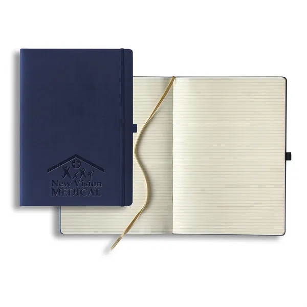 A4 sized journal with pen loop, elastic closure, 176 lined ivory... from ASI 68507 The Magnet Group / Castelli