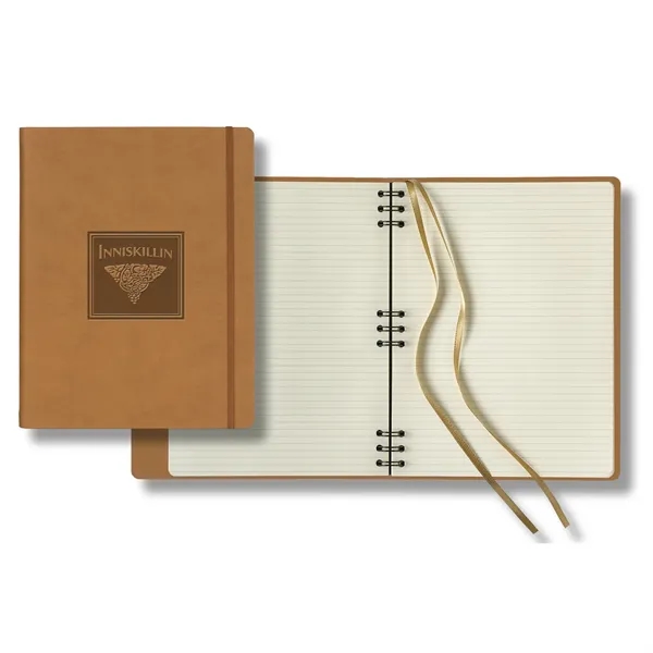 Journal with 240 pages of gray ruled white paper, triple ring... from ASI 68507 The Magnet Group / Castelli