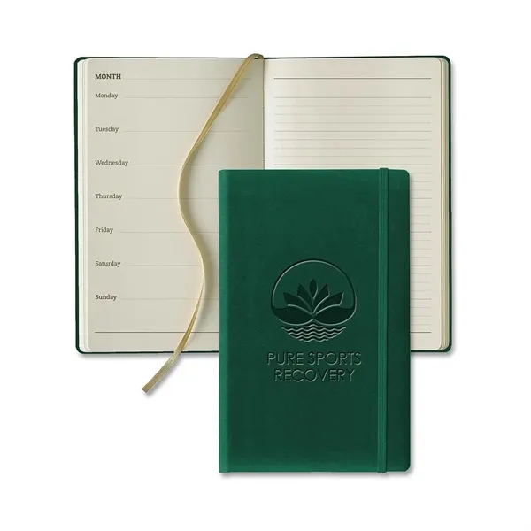 128-page ivory perpetual calendar with textured color cover and gold ribbon... from ASI 68507 The Magnet Group / Castelli