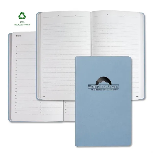 Journal with recycled paper and cover, grey dotted ruled format, page-numbering... from ASI 68507 The Magnet Group / Castelli
