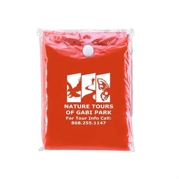 Disposable rain poncho made of PVC and includes a clear pouch.... from ASI 68507 The Magnet Group / Perfect Line