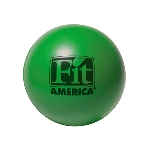 Round ball-shaped stress reliever made of polyurethane foam; offered in an... from ASI 68507 The Magnet Group / Perfect Line