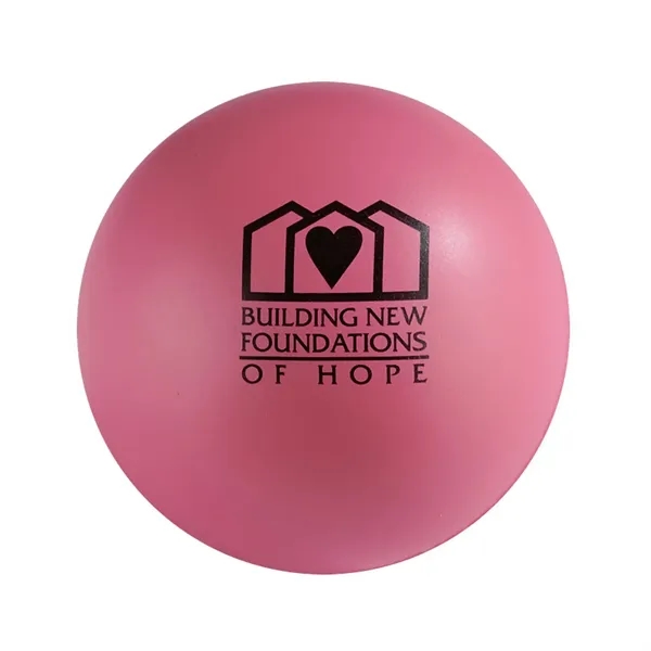 Round ball-shaped stress reliever made of polyurethane foam; offered in an... from ASI 68507 The Magnet Group / Perfect Line