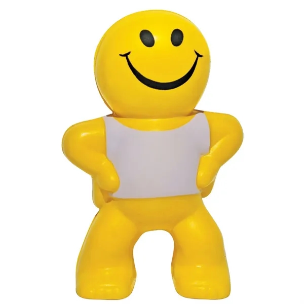 Mr. Smiley shaped stress reliever made of polyurethane foam.... from ASI 68507 The Magnet Group / Perfect Line