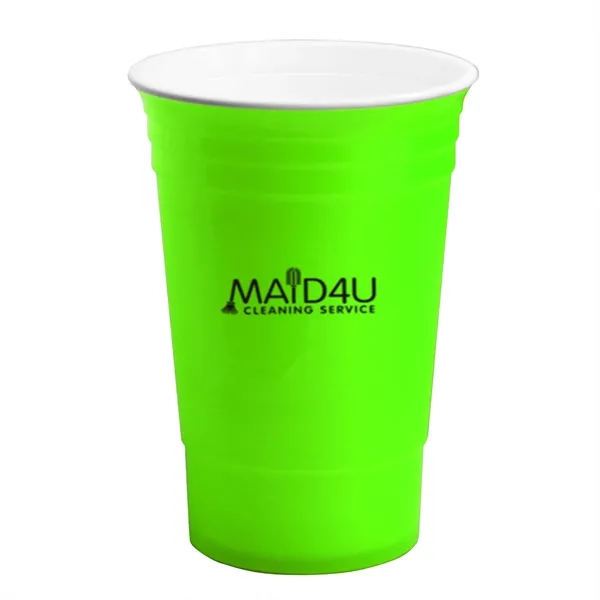 16 oz. polypropylene party cup with lid and double wall insulation.... from ASI 68507 The Magnet Group / Perfect Line