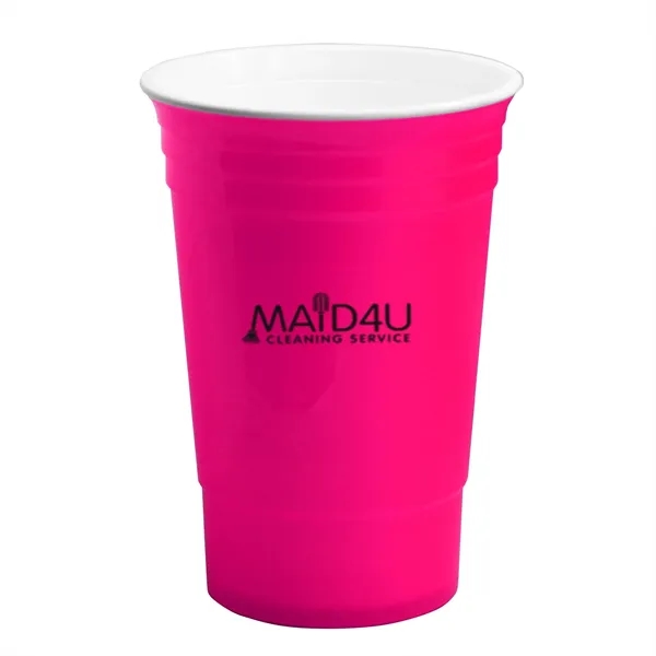 16 oz. polypropylene party cup with lid and double wall insulation.... from ASI 68507 The Magnet Group / Perfect Line