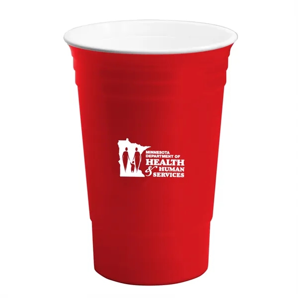 16 oz. polypropylene party cup with lid and double wall insulation.... from ASI 68507 The Magnet Group / Perfect Line