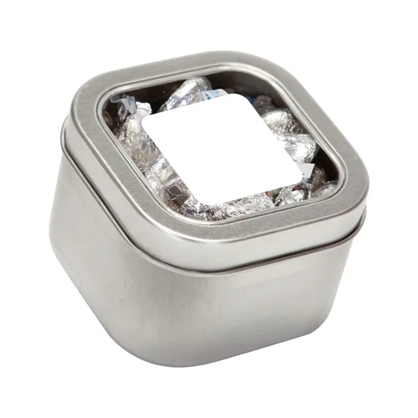 Large Square Window Tin flled with your choice of delicious candy... from ASI 68507 The Magnet Group / The 1919 Candy Company