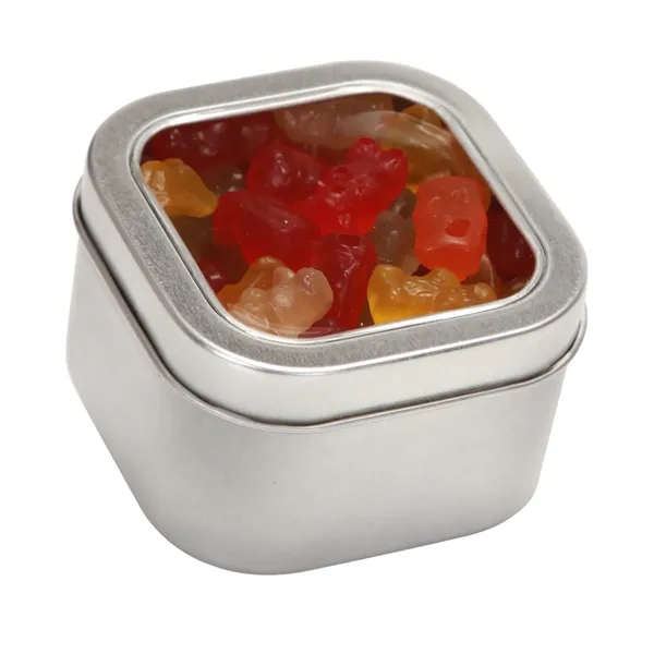 Large Square Window Tin fllled with your choice of delicious candy... from ASI 68507 The Magnet Group / The 1919 Candy Company