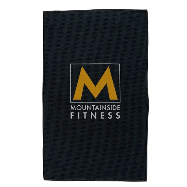 26" x 16" polyester waffle weave sports towel.... from ASI 68507 The Magnet Group