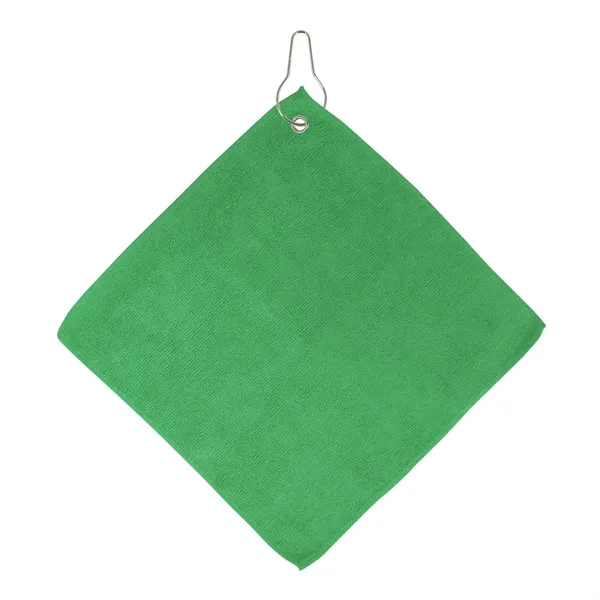 11.5" x 11.5" microfiber golf towel with grommet and hook.... from ASI 68507 The Magnet Group