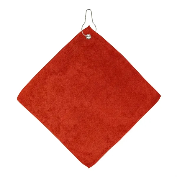 11.5" x 11.5" microfiber golf towel with grommet and hook.... from ASI 68507 The Magnet Group