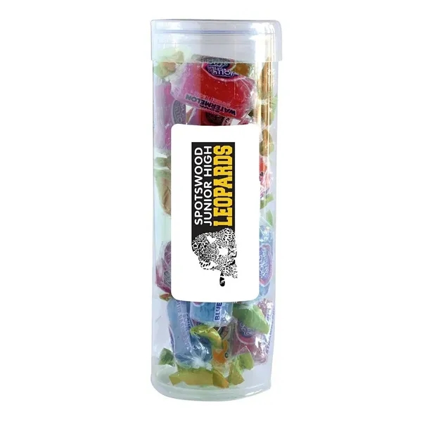 Large Fun Tube with Label filled with your choice of delicious... from ASI 68507 The Magnet Group / The 1919 Candy Company