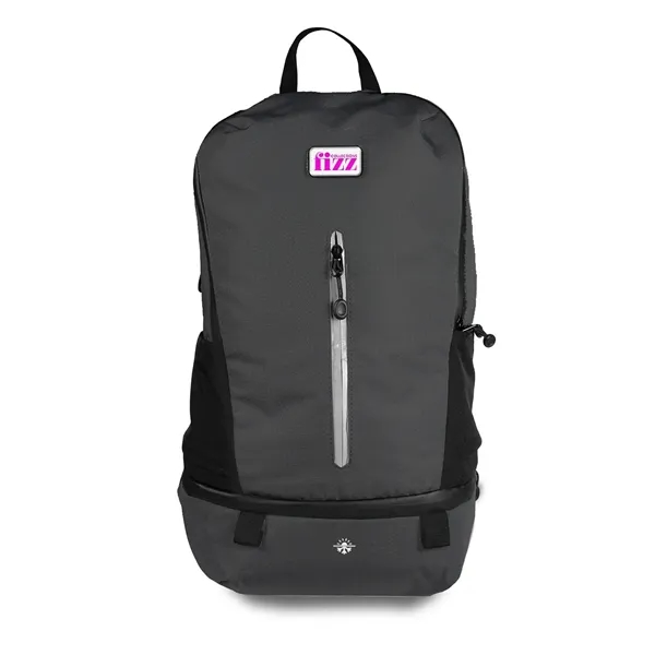 Nomad Eco Backpack with adjustable side pockets, 15.6" laptop capacity, and... from ASI 68507 The Magnet Group / Innovations by Magnet™