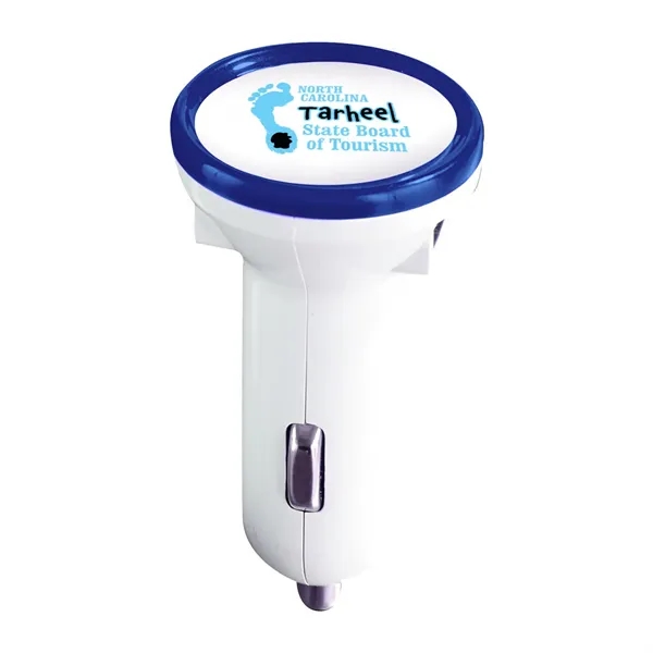 1.5" x 1.5" x 2.75" car charger with dual USB ports... from ASI 68507 The Magnet Group / Innovations by Magnet™