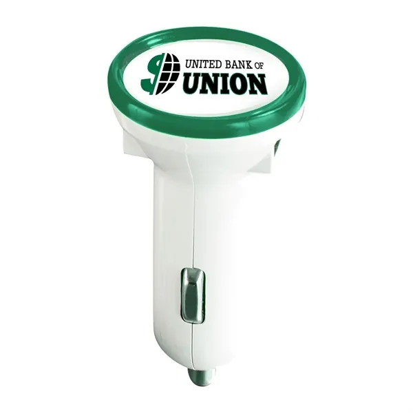 1.5" x 1.5" x 2.75" car charger with dual USB ports... from ASI 68507 The Magnet Group / Innovations by Magnet™