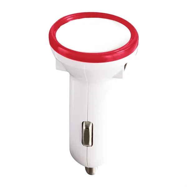 1.5" x 1.5" x 2.75" car charger with dual USB ports... from ASI 68507 The Magnet Group / Innovations by Magnet™