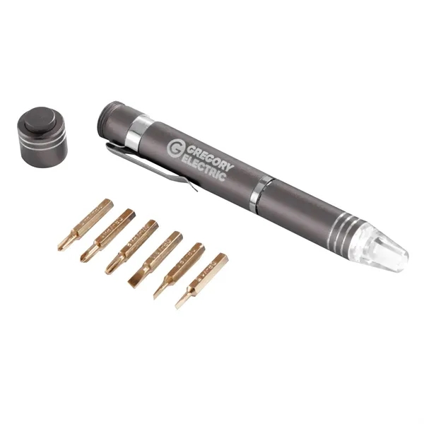 Illuminating tool kit with LED light in the tip and six... from ASI 68507 The Magnet Group / Innovations by Magnet™
