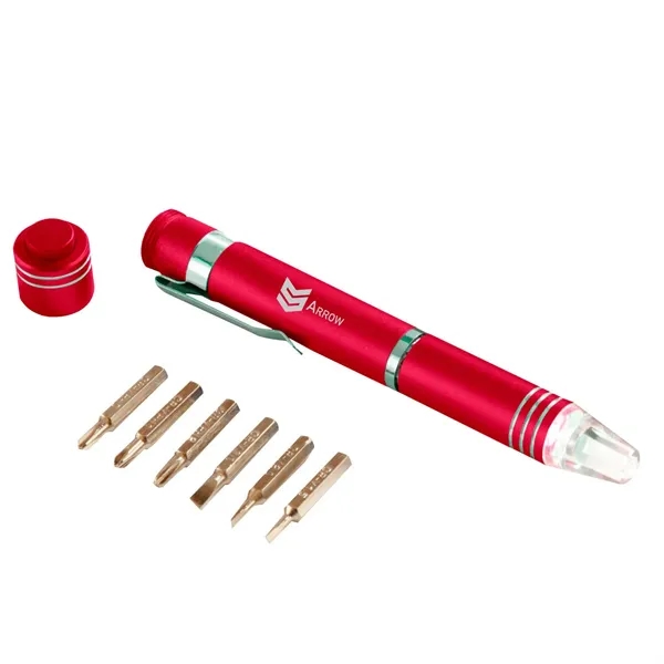 Illuminating tool kit with LED light in the tip and six... from ASI 68507 The Magnet Group / Innovations by Magnet™