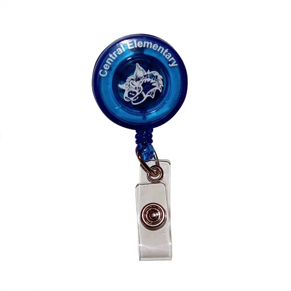 Badge holder with 30" retractable nylon cord and alligator clip on... from ASI 68507 The Magnet Group / Perfect Line