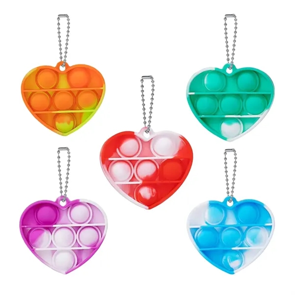 Silicone push pop fidget keychain plus full color UV imprint on... from ASI 37218 Athena Promo (tm)