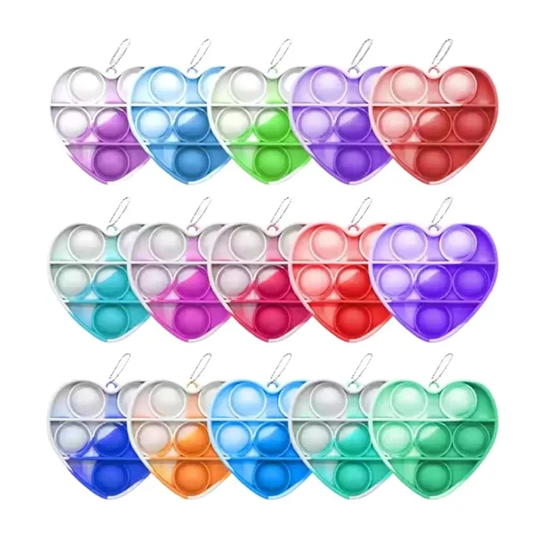 Silicone push pop fidget keychain plus full color UV imprint on... from ASI 37218 Athena Promo (tm)