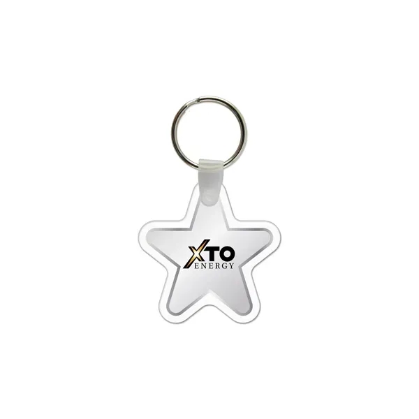 Star shaped vinyl keychain with a split ring.... from ASI 98360 WOWLine / WOWLine®