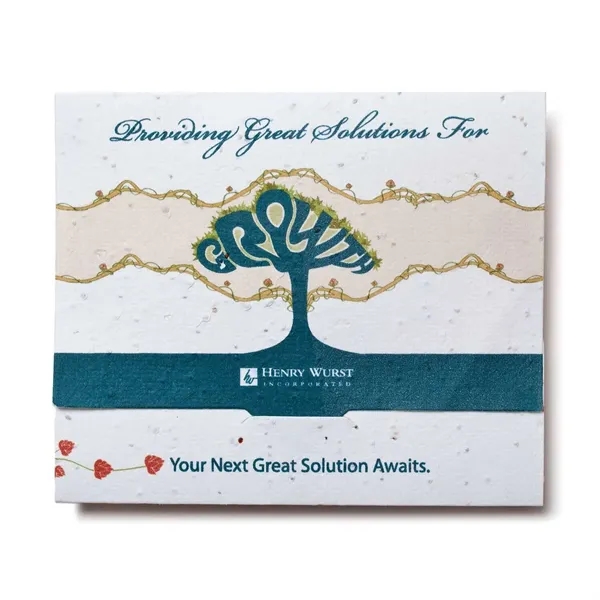 Tri folding seed paper gift card or business card holder.... from ASI 40646 Bloomin Promotions / Bloomin' Promotions™