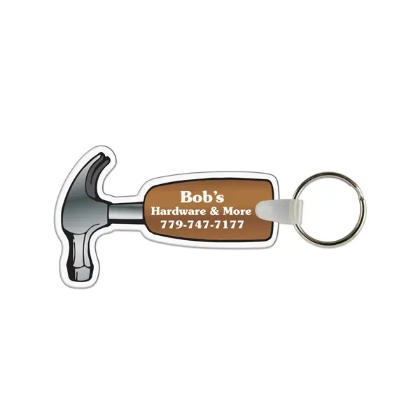 Hammer shaped vinyl keychain with a split ring.... from ASI 98360 WOWLine / WOWLine®