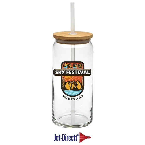 20 ounce tall, slim soda can shaped glass with customization.... from ASI 71920 Moderne Glass Company Inc / Glass America®