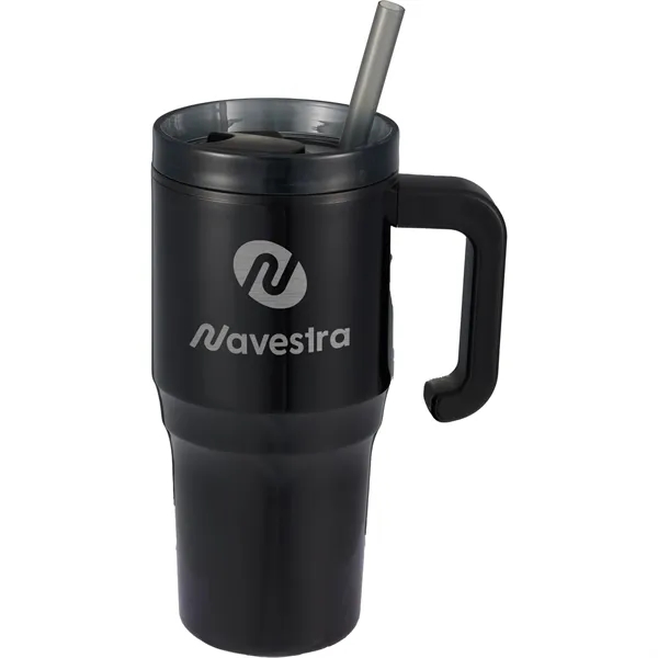 20 oz Eco-friendly straw tumbler features splash-proof press-on lid, and durable... from ASI 66887 PCNA / Bullet
