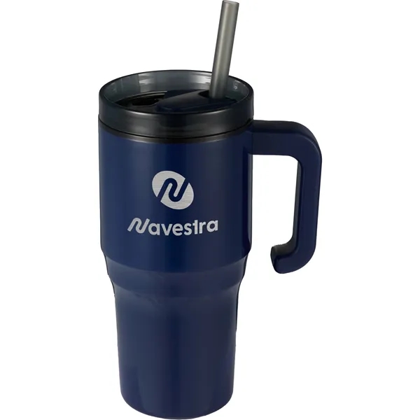 20 oz Eco-friendly straw tumbler features splash-proof press-on lid, and durable... from ASI 66887 PCNA / Bullet