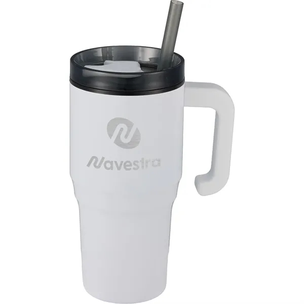 20 oz Eco-friendly straw tumbler features splash-proof press-on lid, and durable... from ASI 66887 PCNA / Bullet