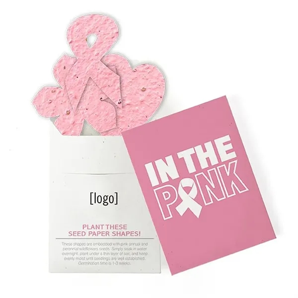 Recycled cardstock sleeve containing 3 die-cut seed paper shapes that will... from ASI 40646 Bloomin Promotions / Bloomin' Promotions™