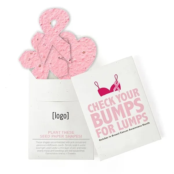 Recycled cardstock sleeve containing 3 die-cut seed paper shapes that will... from ASI 40646 Bloomin Promotions / Bloomin' Promotions™