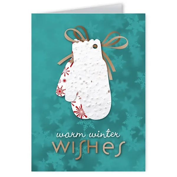 Recycled folding card with holiday seed paper shape.... from ASI 40646 Bloomin Promotions / Bloomin' Promotions™